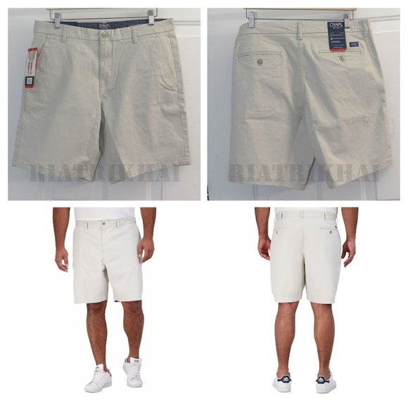 Chaps Other - Tan NWT Mens Flat-Front Chino Shorts Chaps